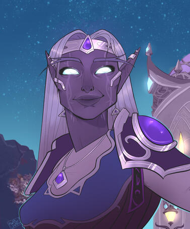 nightborne elf illustration